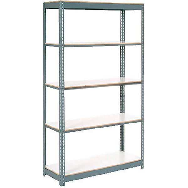 Global Industrial Extra Heavy Duty Shelving 48Wx18Dx96H 5 Shelves 1500 lbs. Cap. Per Shelf GRY B2297820